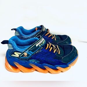 Skechers Kids' Navy and Orange Light-Up Sneakers
